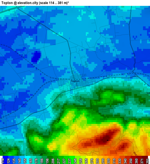 Topton elevation map