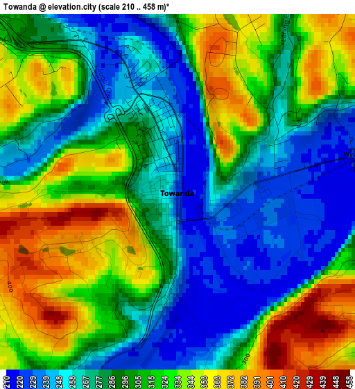 Towanda elevation map