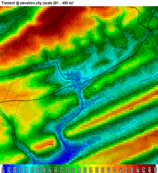 Tremont elevation map