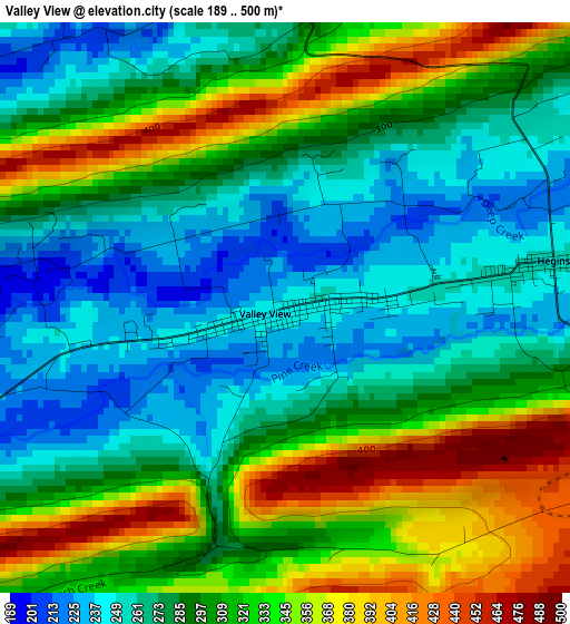 Valley View elevation map