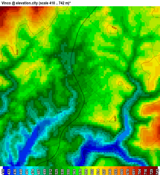 Vinco elevation map