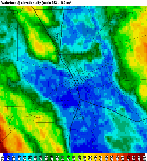 Waterford elevation map