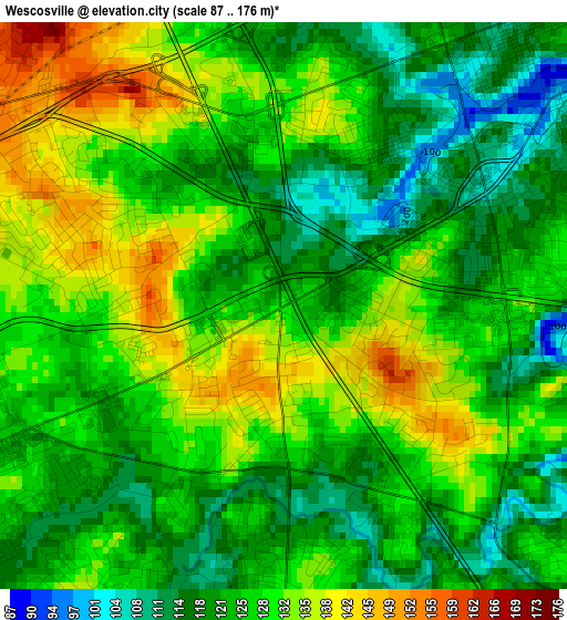 Wescosville elevation map