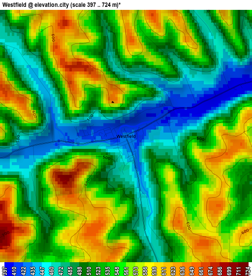 Westfield elevation map