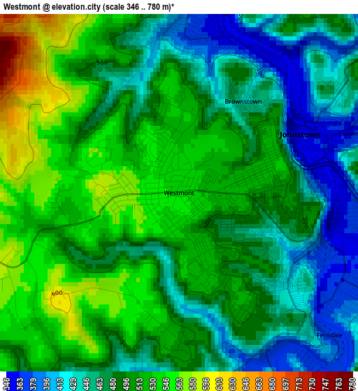 Westmont elevation map