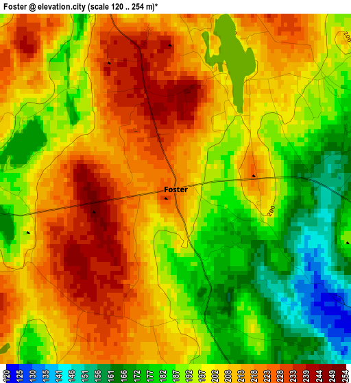 Foster elevation map