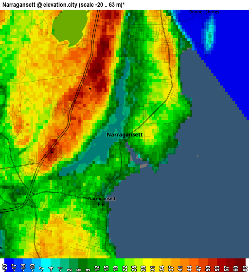 Narragansett elevation map