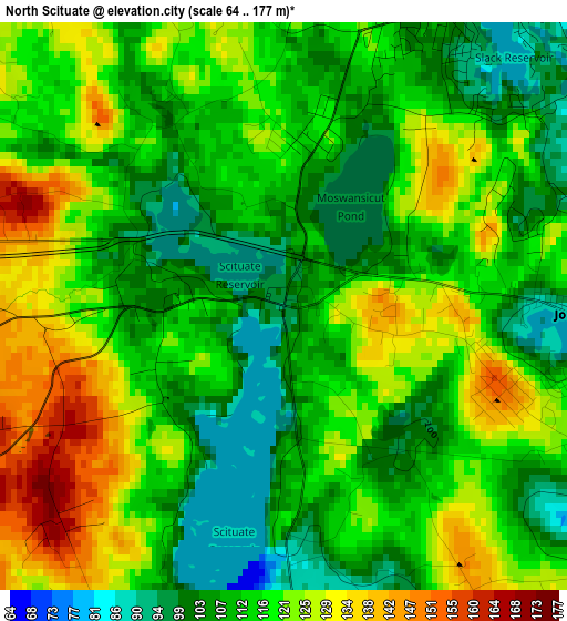 North Scituate elevation map