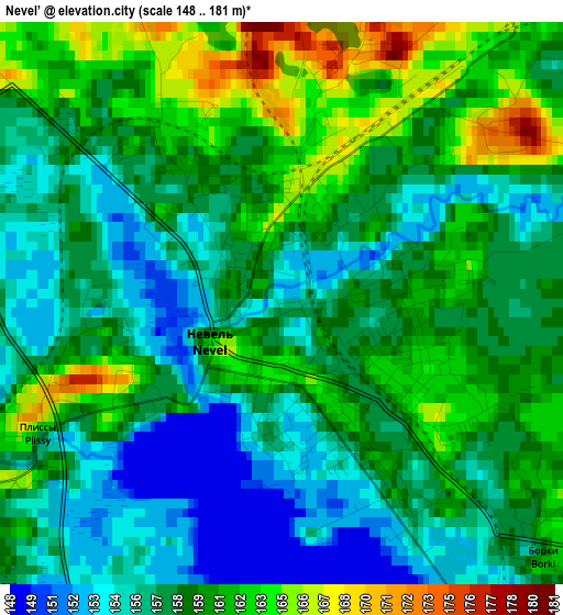 Nevel’ elevation map