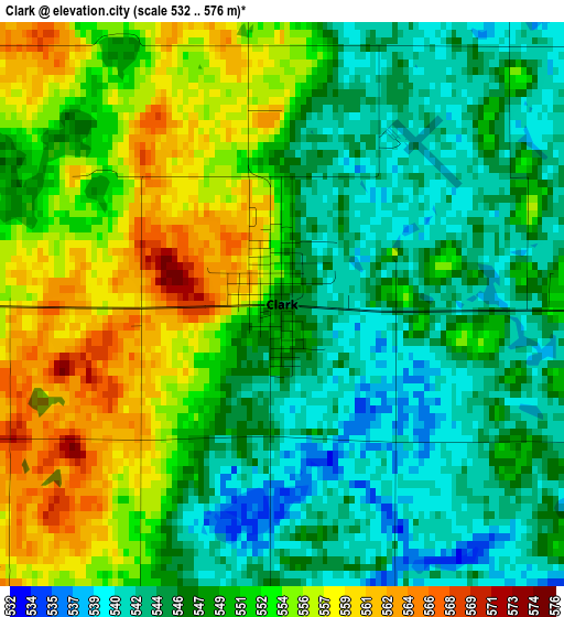 Clark elevation map