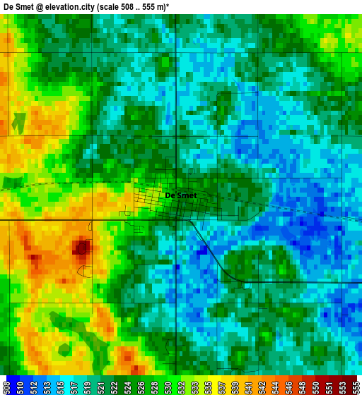 De Smet elevation map