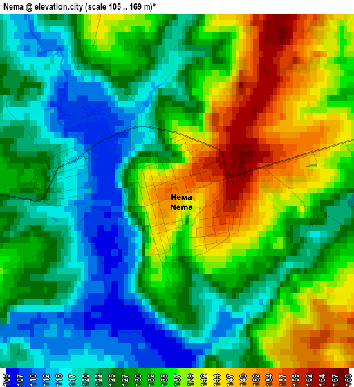 Nema elevation map