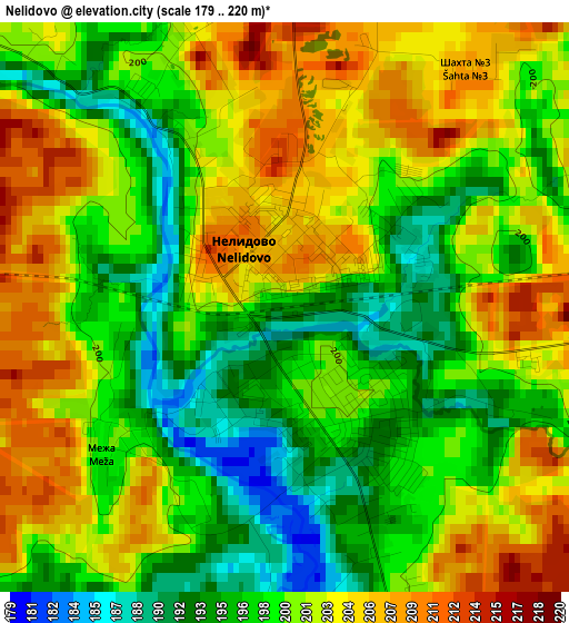 Nelidovo elevation map