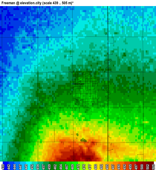 Freeman elevation map