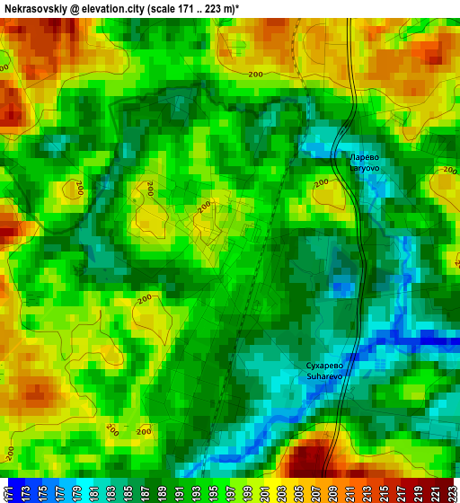 Nekrasovskiy elevation map