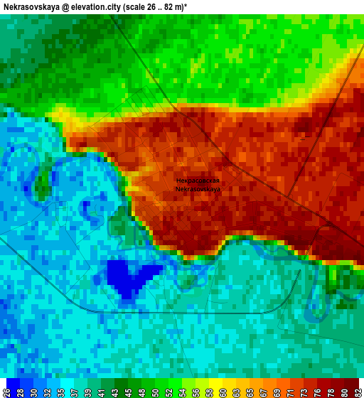 Nekrasovskaya elevation map