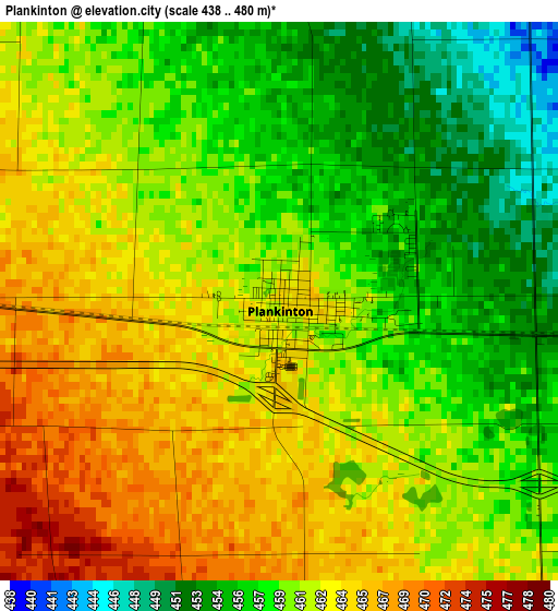 Plankinton elevation map