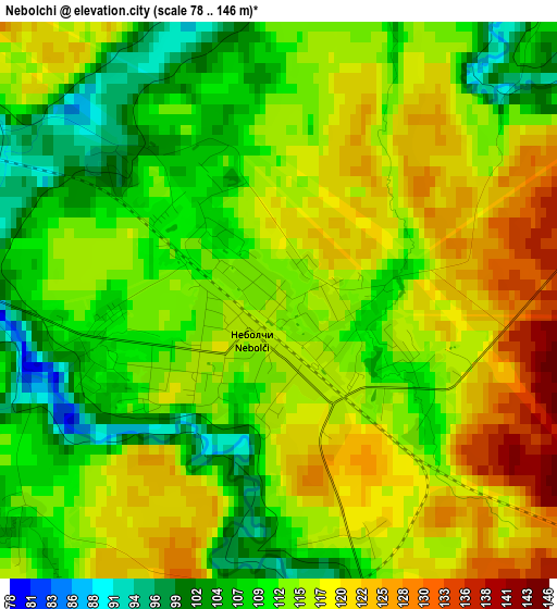 Nebolchi elevation map