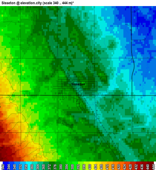 Sisseton elevation map