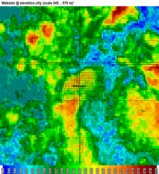 Webster elevation map