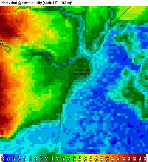 Narovchat elevation map