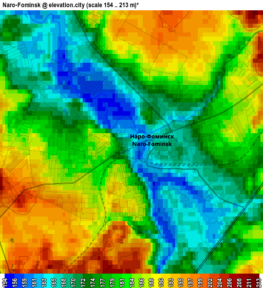 Naro-Fominsk elevation map