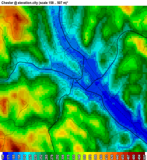 Chester elevation map