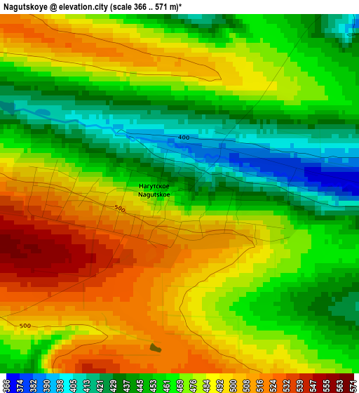 Nagutskoye elevation map