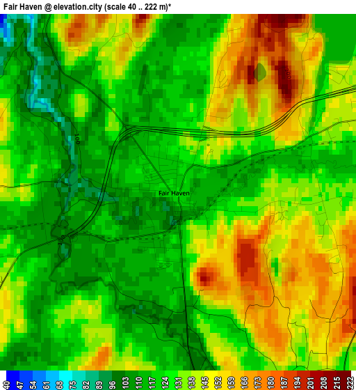 Fair Haven elevation map