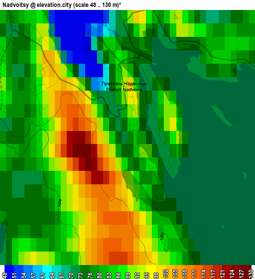 Nadvoitsy elevation map