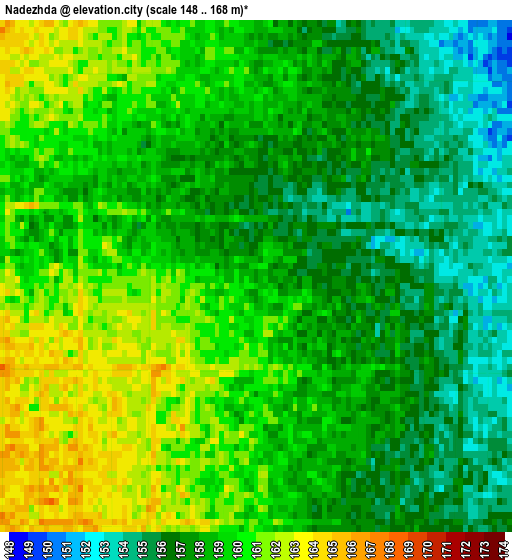 Nadezhda elevation map