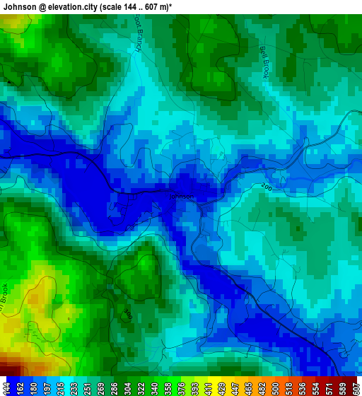 Johnson elevation map