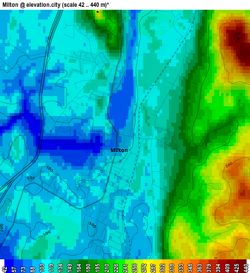 Milton elevation map