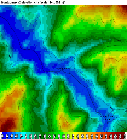 Montgomery elevation map