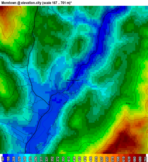 Moretown elevation map