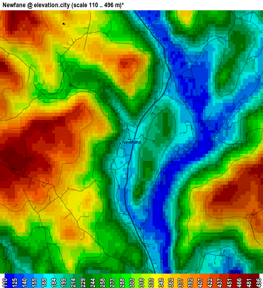 Newfane elevation map