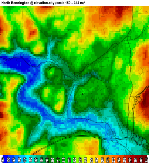 North Bennington elevation map