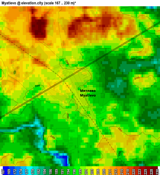 Myatlevo elevation map