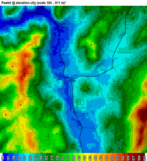 Pawlet elevation map