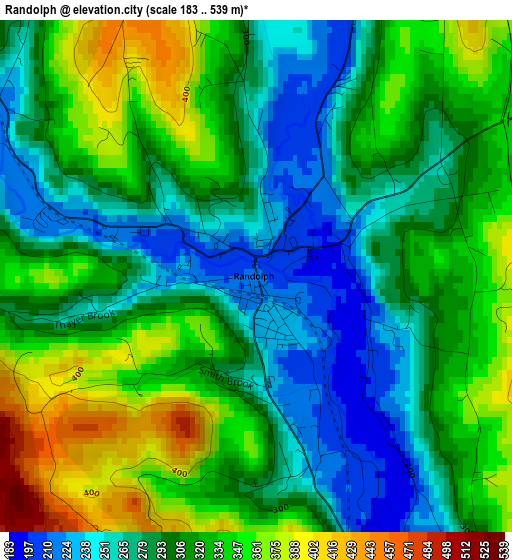 Randolph elevation map