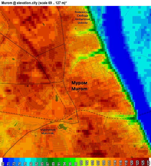 Murom elevation map