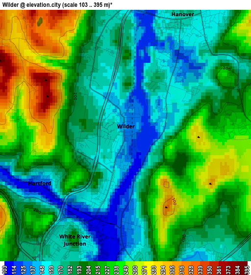 Wilder elevation map