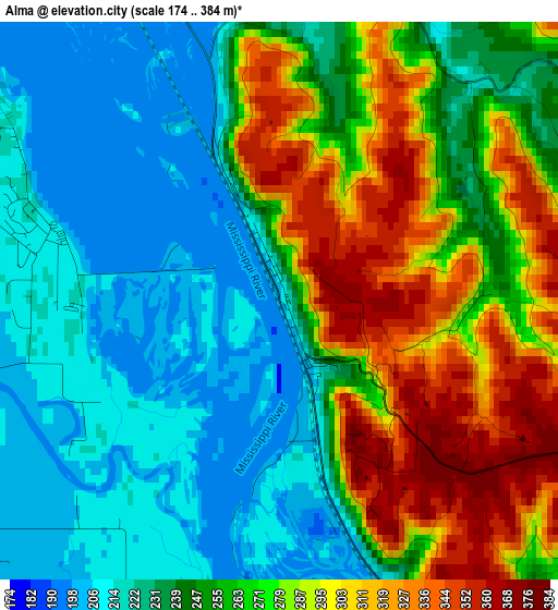 Alma elevation map