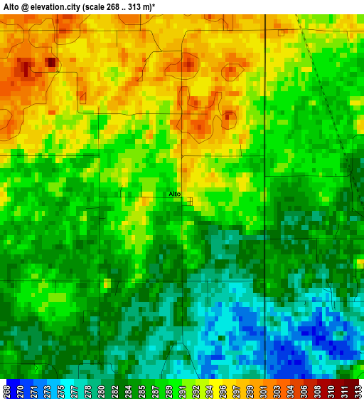 Alto elevation map