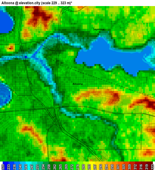 Altoona elevation map