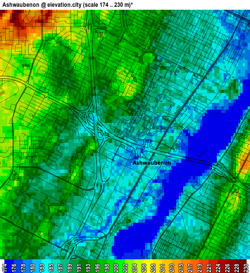 Ashwaubenon elevation map