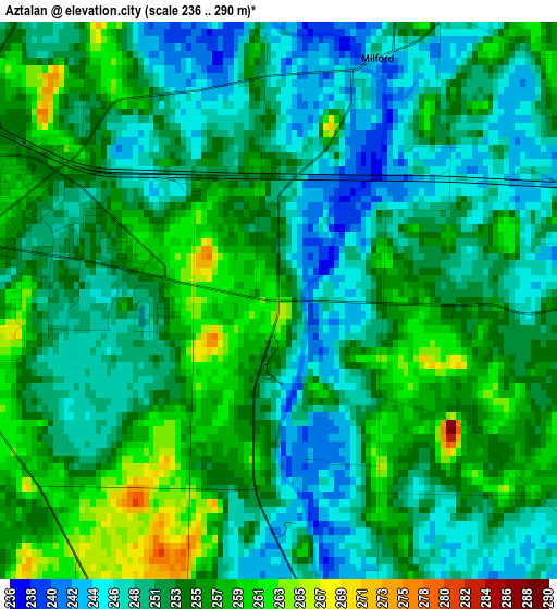 Aztalan elevation map