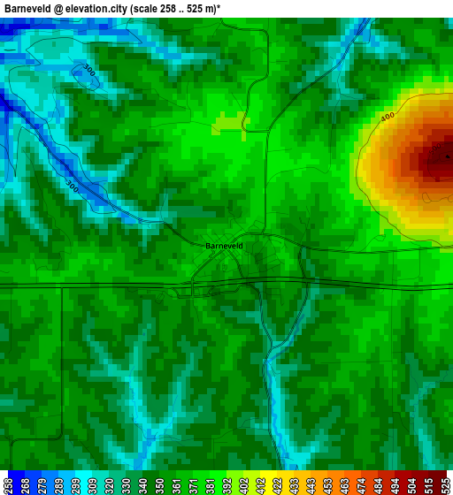 Barneveld elevation map