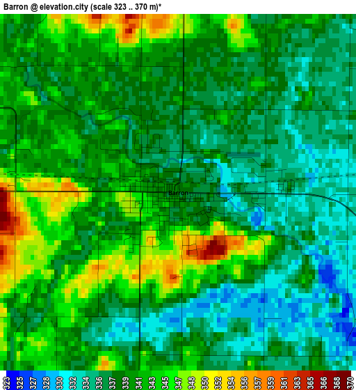 Barron elevation map