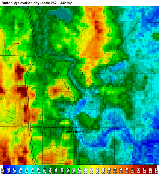 Barton elevation map